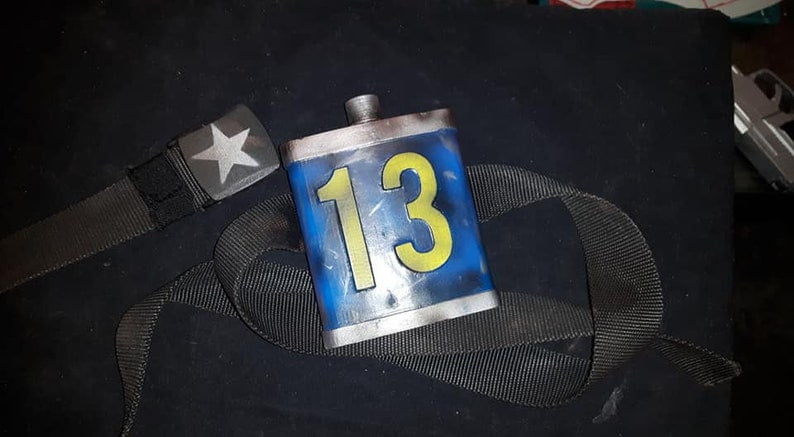 Trusty Vault 13 Canteen prop, custom numbers are available! Belt not included!